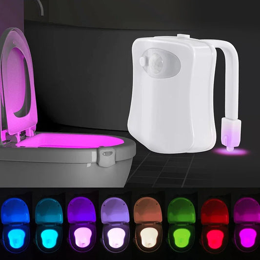 Smart Motion Sensor Toilet Seat Night Light 16 Colors Waterproof Backlight For bathroom Toilet Bowl LED Lamp WC Light